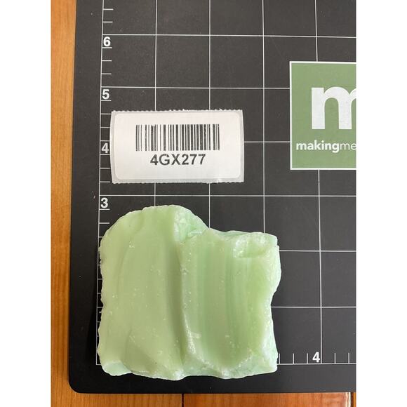 Lime Green Layered Jadeite Art Glass Cullet Glowing Manganese Slag Glass #4GX277 - Picture 7 of 7